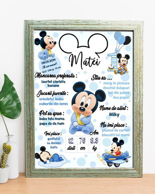 Rama foto bebe personalizata