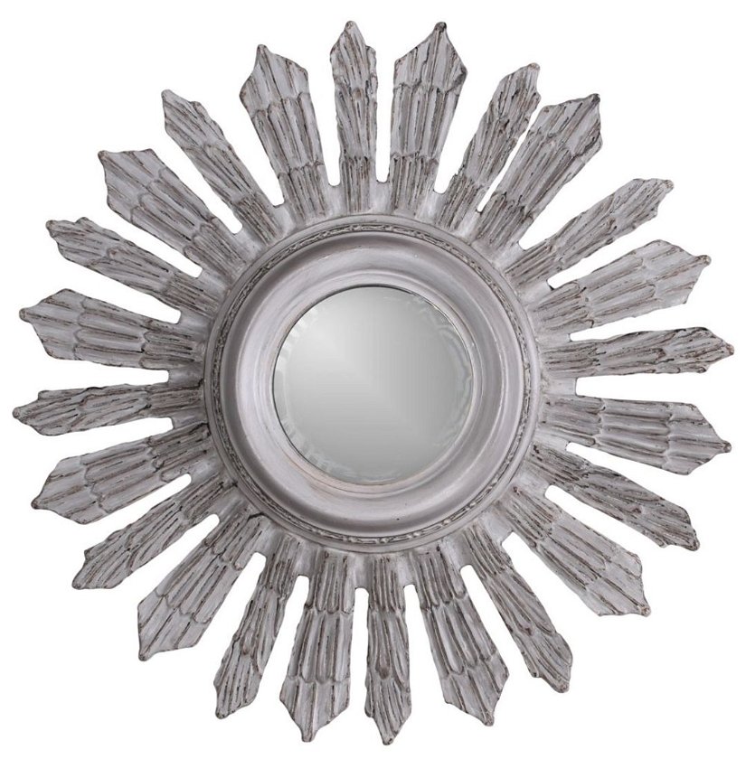 Oglinda din cristal cu rama gri soare