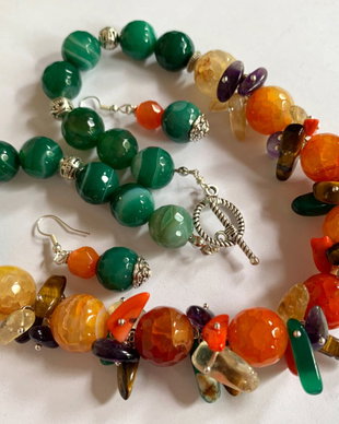 WIZARDs TREE-agate,citrin,ametist,ochi de tigru,coral