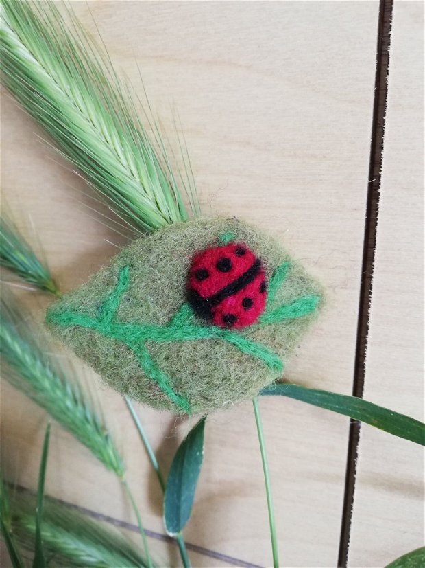Clips păr - Resting ladybug