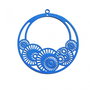 Pandantiv filigranat rotund, albastru 42x39mm  SALAK-T 008