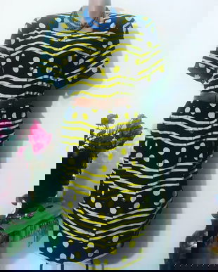 Rochie mătase naturala cu buline