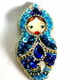 Brosa - Matryoshka Romantic Blue Flowers