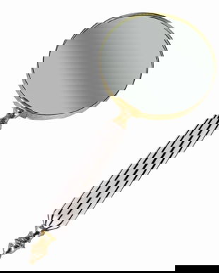 Lupa din alama masiva cu maner deosebit