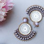 Cercei statement cu perle Swarovski