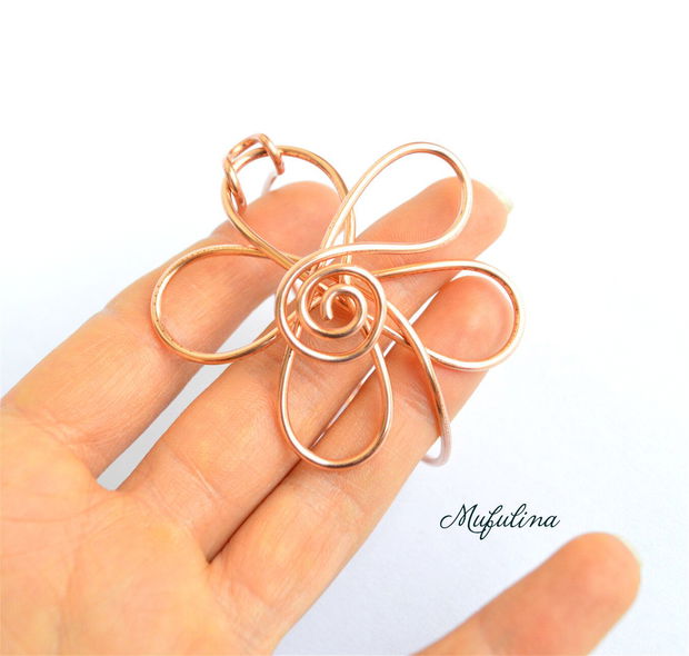 Copper flower brățară