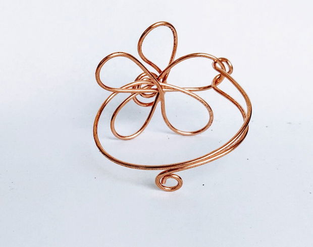 Copper flower brățară