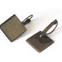 Tortite cercei din alama, bronz, 28x16 mm
