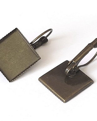 Tortite cercei din alama, bronz, 28x16 mm