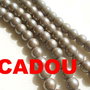 CADOU .... Sirag de margele kaki din sticla aprox 8 mm - sirag aprox 75 cm (aprox 108 bucati) - fara inchizatoare