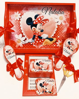 Tava personalizata mot, cu tema Minnie