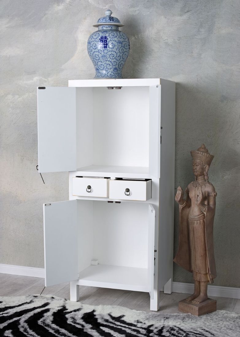 Cabinet exotic din lemn masiv alb