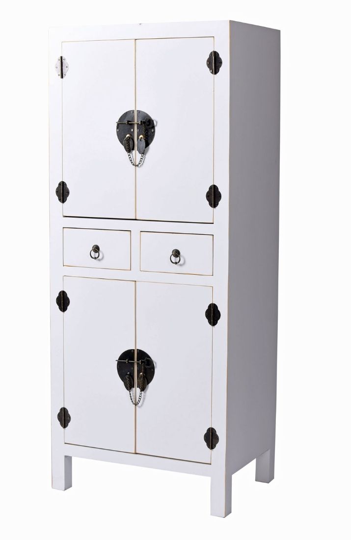 Cabinet exotic din lemn masiv alb