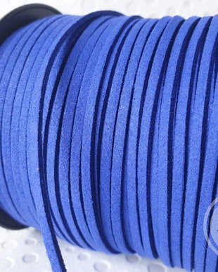 Snur Suede albastru inchis, 3mm