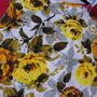 Tesatura groasa  imprimeu floral  bumbac