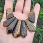 Set pandant/ baza colier tiger eye