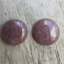 Cabochon cuart strawberry, 25 mm