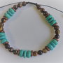 Bratara barbateasca/bratara shamballa- bratara unisex cu ochi de tigru si turcoaz