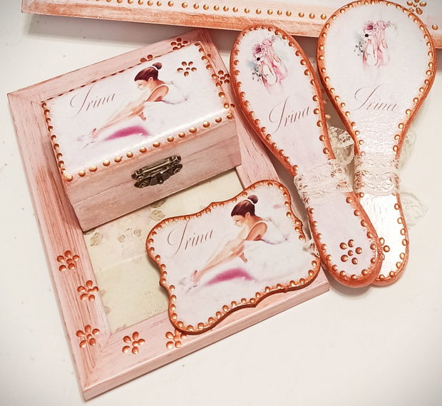 Tava personalizata mot / prima aniversare, tema Balerina