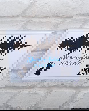 Tablou audio, tablou mesaj copil, tablou sunet copil, tablou unde sunet, tablou personalizat cu sunet