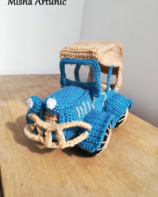 Masina crosetata Douge Retro - Jucarie/ Homedeco