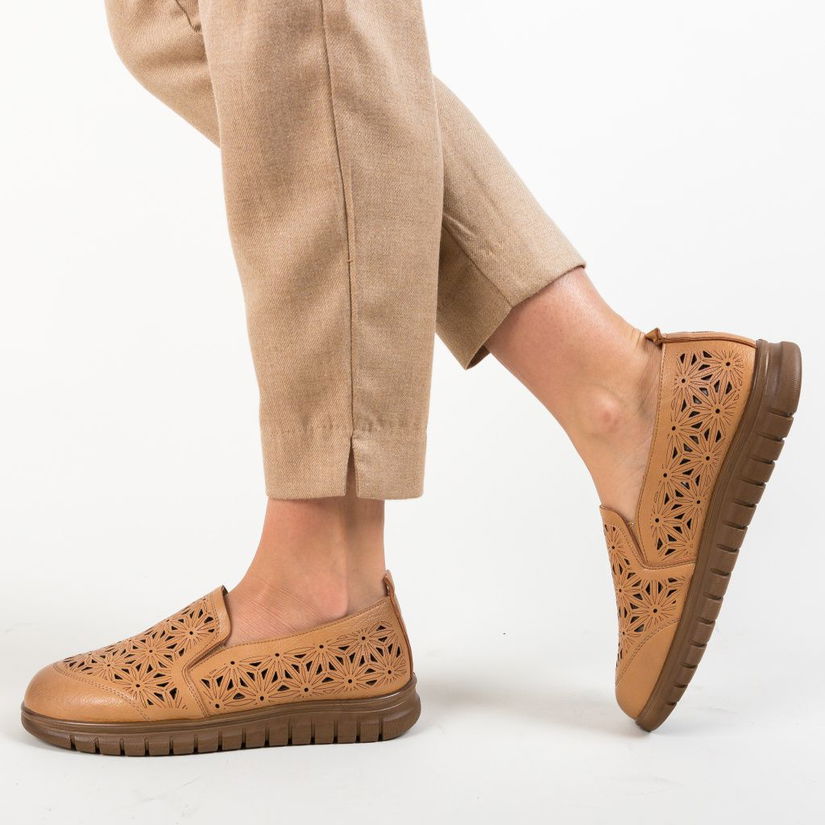 Pantofi Casual Resca Camel