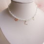 Colier cu cristale Swarovski si talismane de argint