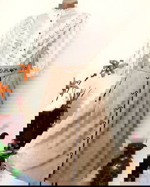 Set bluza broderii și fusta cu cordon etno