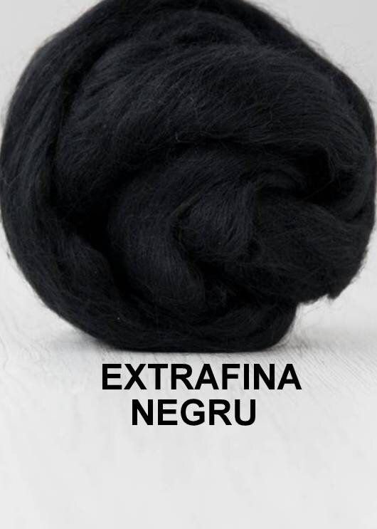 lana extrafina -NEGRU-50g