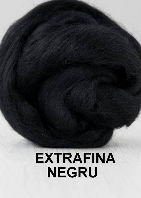 lana extrafina -NEGRU-50g