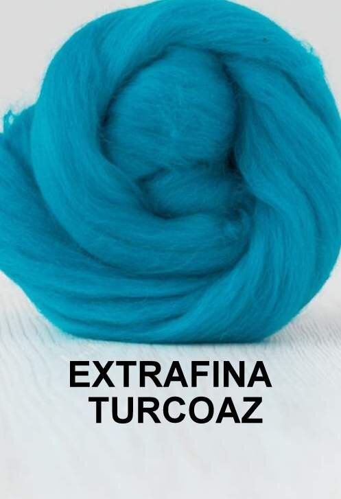 lana extrafina -TURCOAZ inchis-50g