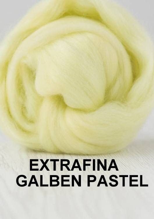 lana extrafina -GALBEN PASTEL-50g