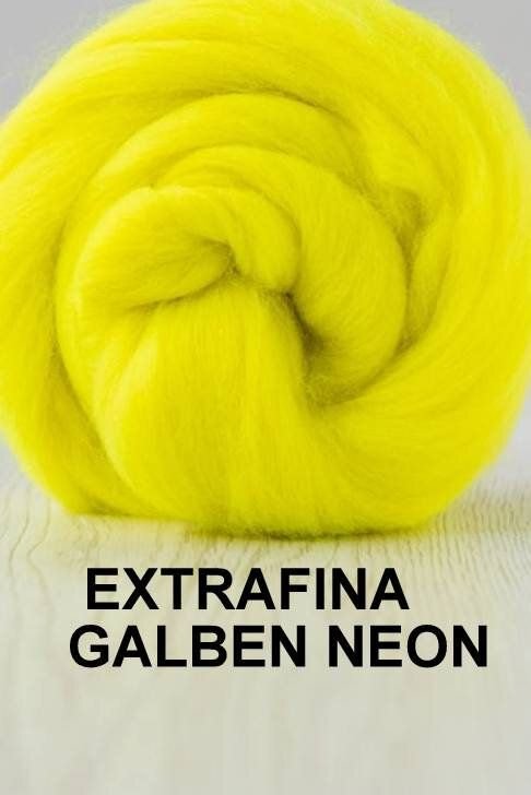 lana extrafina -GALBEN NEON-50g