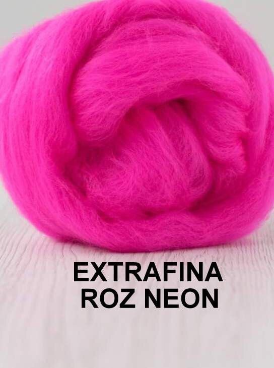 lana extrafina -ROZ NEON-50g