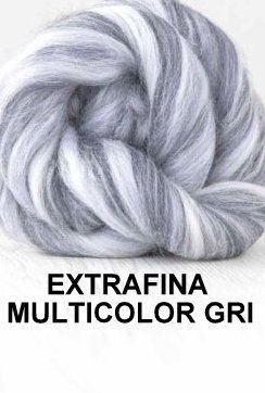 lana extrafina -MUTICOLOR GRI-50g