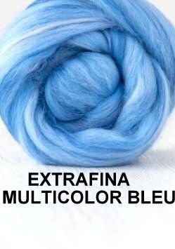 lana extrafina -MUTICOLOR BLEU-50g