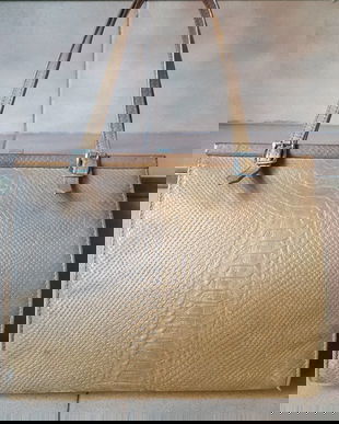 GEANTA VINTAGE ANII 45 PIELE NATURALA EXOTICA