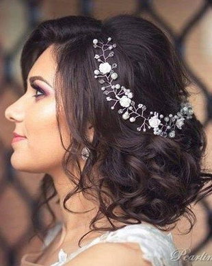 Accesoriu de par mireasa  coronita cu flori Mini Fairy Tale