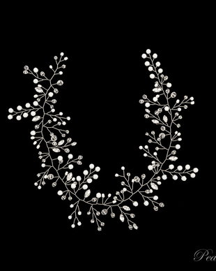 Accesoriu de par lung cu cristale Elegant Twig