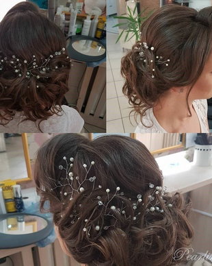 Accesoriu de par din perle Crystal Twig
