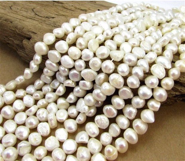 Perle albe de cultura, forme neregulate 6-7mm  GSLAK-T 034