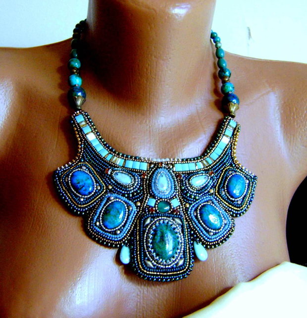 Comandat de Andreea, livrat / Colier statement, Splendor , antichitati recreate