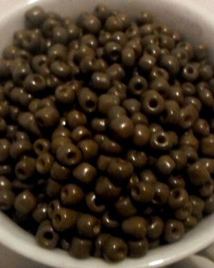 Margele nisip ciocolatiu lucios inchis 4 mm 100 g.