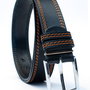 Curea piele naturala, tabacita vegetal. Curea neagra. Cadouri handmade.