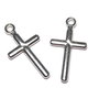 Pandantiv din acril metalizat, cruciulita, 31.5x17 mm