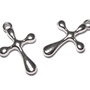 Pandantiv din acril metalizat, cruciulita, 35x23 mm
