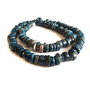 Sidef discuri 5-6 x 2-4mm, sirag (17cm) - albastru GSLAK-T 036