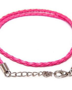 Snur din imitatie de piele, 42 cm, siclam
