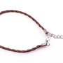 Snur din imitatie de piele pentru bratari, 20 cm, maro