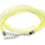 Snur din organza si ata cerata, 415x6 mm, galben deschis